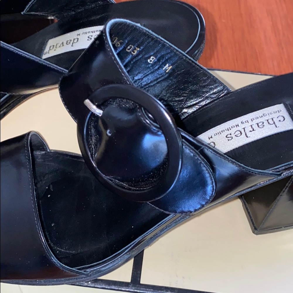 Charles David Block Heeled Sandals - Vintage - Pre Y2K - Picture 6 of 9